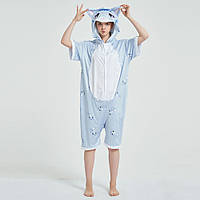 Кигуруми взрослая BearWear Котик летняя (ледяной шелк) 159 - 167 см M Голубой (1000230-M) UL, код: 7406994