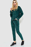 Спортивный костюм женский велюровый темно-зеленый 244R20304 Ager XL-XXL PZ, код: 8408752