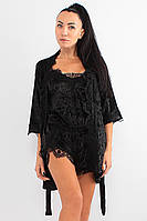 Комплект Валерия халат+пижама Ghazel 17111-122 Черный 46 BM, код: 7357966