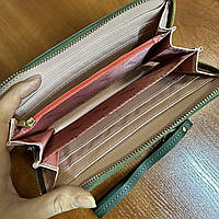 Стильный женский кошелек клатч на молнии с ручкой Серый высокое качество