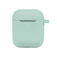 Чехол с карабином Silicone Case Airpods 1 Airpods 2 Sea blue UL, код: 8322232