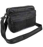 Прямоугольная сумка для парней из кожи JZ NS832-1 черная BM, код: 8057907