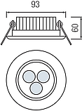 Світильник точковий 3W Horoz Electric HL673L 2700K, фото 5