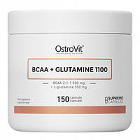 Аминокислота BCAA для спорта OstroVit BCAA + Glutamine 1110 mg 150 Caps UL, код: 7558850