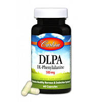 Фенилаланин Carlson Labs DLPA 500 mg 60 Caps UL, код: 7645834