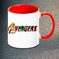 Чашка Fan Girl Avengers Logo (1059) 330 мл Красный BM, код: 7599575