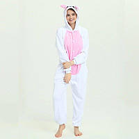 Пижама Кигуруми взрослая BearWear Зайчик S 145 - 155 см Бело-розовый (K1W1-0177-S) BM, код: 7406952