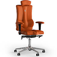 Кресло KULIK SYSTEM ELEGANCE Экокожа с подголовником без строчки Оранжевый (10-901-BS-MC-0210) z11-2024