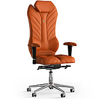 Кресло KULIK SYSTEM MONARCH Экокожа с подголовником со строчкой Оранжевый (2-901-WS-MC-0210) BM, код: 1668894