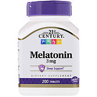 Мелатонін 3 мг 21st Century 200 таблеток (CEN22721) z12-2024