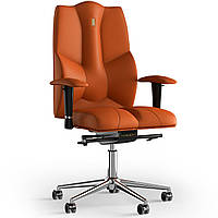 Кресло KULIK SYSTEM BUSINESS Экокожа без подголовника без строчки Оранжевый (6-909-BS-MC-0210 BM, код: 1689868