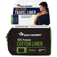 Вкладыш Sea To Summit Premium Cotton Travel Liner Double 185L x 185W см (1033-STS ADBLOSNB) z17-2024