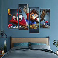 Картина на холсте KIL Art Популярная игра Super Mario 89x56 см (1512-42) z110-2024