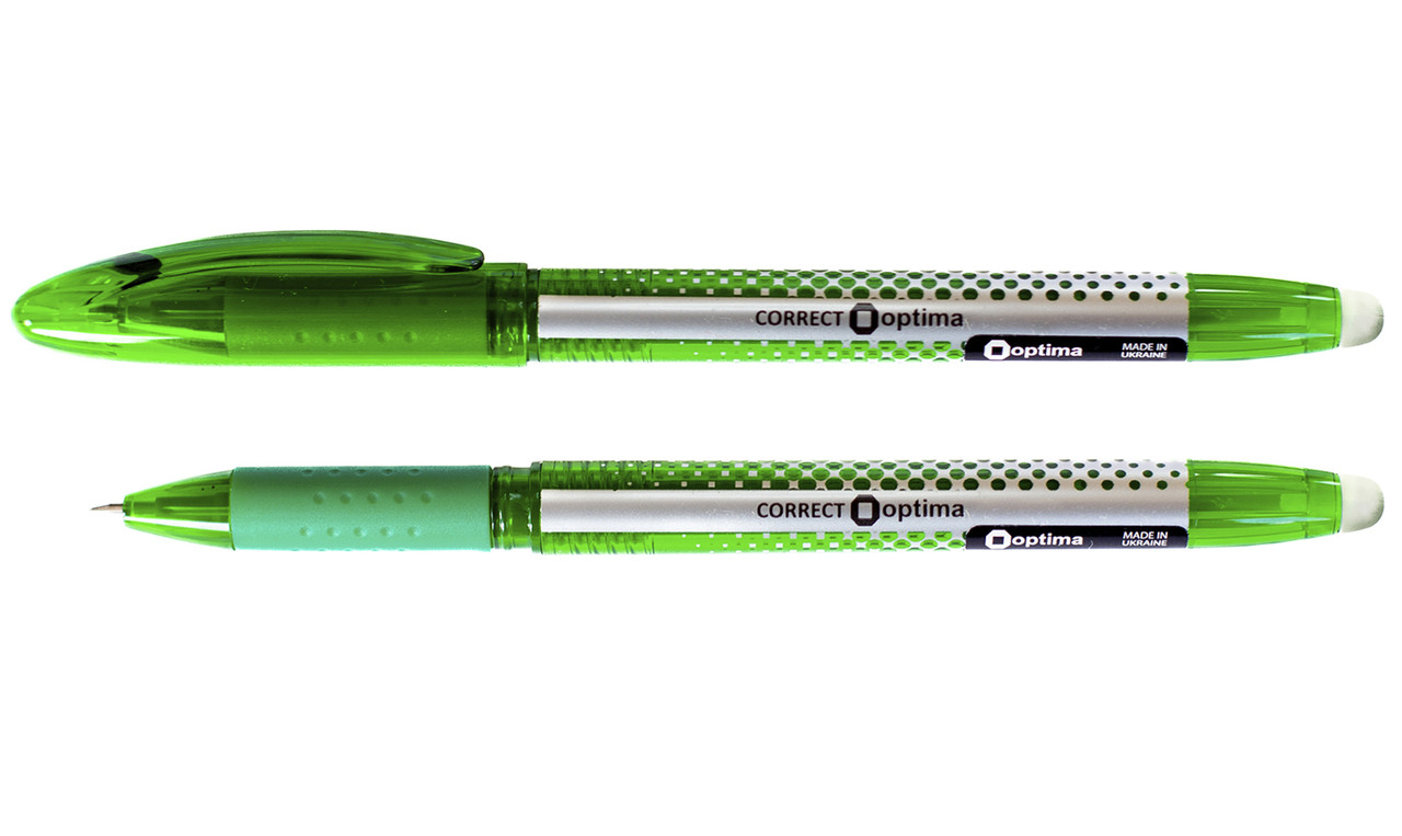 Ручка гелева пиши-стирай Optima Correct 0,5 зелена
