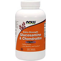 Препарат для суглобів і зв'язок NOW Foods Glucosamine & Chondroitin Extra Strength 240 Tabs z18-2024