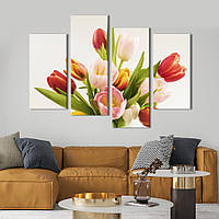 Картина на полотні KIL Art Весняні квіти тюльпани 89x56 см (964-42) z111-2024