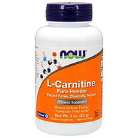 Карнитин NOW Foods L-Carnitine, Pure Powder, 3 oz 85 g /89 servings/ NF0217 z17-2024
