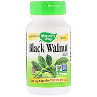 Черный орех Nature's Way Black Walnut Hulls 500 мг 100 Капсул (NWY10600) z12-2024