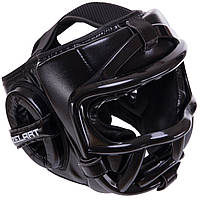 Шлем для единоборств со съемным защитным забралом ZELART BO-0270 М Черный z17-2024