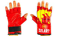Снарядные перчатки кожаные ZELART ZB-4224 XL Красный z15-2024