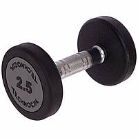 Гантель суцільна професійна TECHNOGYM LN-1254-2_5 1 шт 2,5 кг Чорний z18-2024