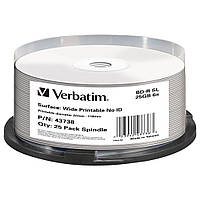 Диск BD Verbatim 25Gb 6x Cacke 25шт Wide Printable (43738) z14-2024