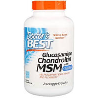 Препарат для суглобів і зв'язок Doctor's Best Glucosamine Chondroitin MSM with OptiMSM 240 Caps DRB-00081