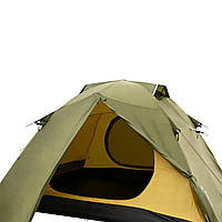 Трехместная палатка Tramp Peak 3 (V2) зеленая экспедиционная z14-2024