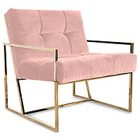 Мягкое кресло на металлическом каркасе JecksonLoft Шик Розовый 039 z14-2024