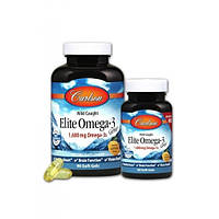 Омега 3 Carlson Labs Elite Omega-3 Gems 90+30 Soft Gels Lemon z18-2024