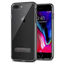Чохол протиударний SPG A quality Crystal Hybrid з підставкою для iPhone 7 Plus/8 Plus прозорий Black