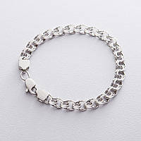 Мужской серебряный браслет (гарибальди 1.0 см) ро21751 Оникс 23 NX, код: 6589514