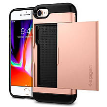 Чохол протиударний SPG A quality Slim Armor CS для iPhone 7/8/SE (2020) рожеве золото ТПУ + пластик Rose Gold