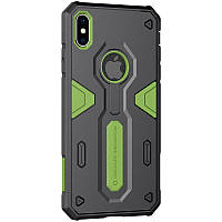 Чохол протиударний Nillkin Defender II Case для iPhone Xs Max чорний ТПУ + пластик Green z12-2024