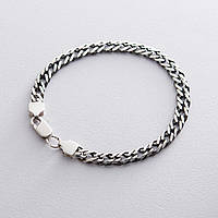 Мужской серебряный браслет (Рембо 1.2 см) чо203223 Оникс 21 NX, код: 6589573