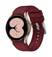 Ремешок силиконовый для смарт часов BeWatch Four Samsung Galaxy Watch 4 5 Pro Бордовый (0 NB, код: 8033364