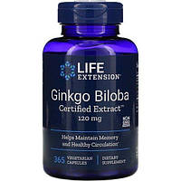 Гинкго Билоба Life Extension Ginkgo Biloba Certified Extract 120 mg 365 Veg Caps z17-2024