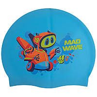 Шапочка для плавания детская MadWave Junior MAD BOT M057915 Голубой z14-2024