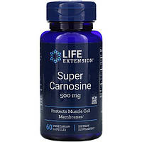 Комплекс для профилактики работы головного мозга Life Extension Super Carnosine 500 mg 60 Veg Caps LEX20206