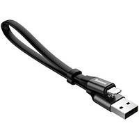 Кабель USB-Lightning MicroUSB Baseus Two-in-one Portable Cable CALMBJ-01 0.23 м Черный (50116 NX, код: 1850366