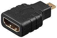 Перехідник моніторний Goobay HDMI-micro F M (адаптер) HS+HEC+ARC+3D литий Gold чорний (75.06. NX, код: 7453465