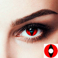 Линзы контактные Seta Decor цветные красный вертикальный зрачок RY-21 (8406) z15-2024