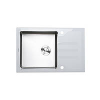Кухонная мойка Platinum Handmade WHITE GLASS 780х510х200 z18-2024
