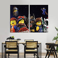 Картина на холсте KIL Art Команда персонажей Лего Фильм 111x81 см (1516-2) z110-2024