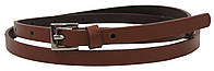 Ремень женский кожаный Rovicky 1 см Темно-коричневый (PDR1 brown) NX, код: 2412340