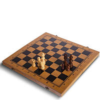 Шахматы шашки нарды 3 в 1 бамбуковые SP-Sport B-3140 39x39см z14-2024