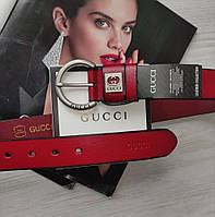 Женский ремень Gucci красный высокое качество