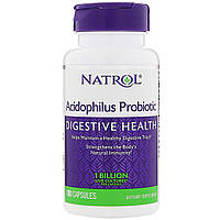 Пробиотики Acidophilus Probiotic Natrol 1 млрд 100 капсул NX, код: 7287941