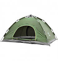 Набор туристический Шестиместная палатка автоматическая с москитной сеткой Зеленая+Гамак мексиканский z15-2024