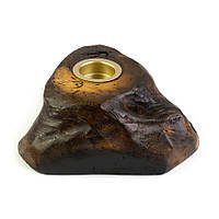 Підсвічник Liu дерев'яний настільний Корінь верби 1 свічка 20х16,5х7,4 см Темне дерево (19014) z18-2024
